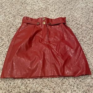Fletch Leather Skirt